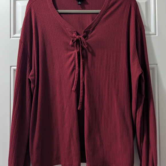 torrid Tops - Torrid Women's Ribbed Burgundy Top